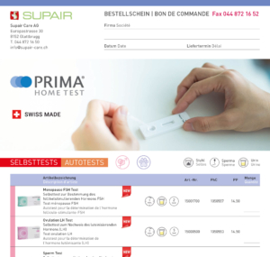 Bestellschein Prima Hometest